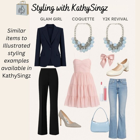 Icy Blue Bauble Statement Necklace Chunky Silver Chain Faceted Beads Y2K Glam - Picture 2 of 13